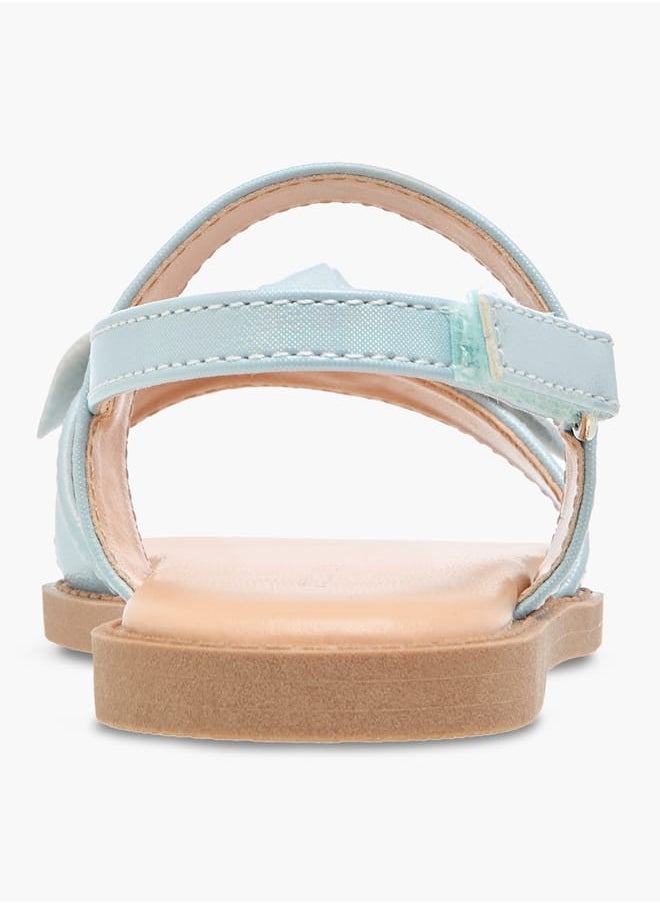 Flora Bella By Shoexpress Girls Bow Applique Sandals With Hook And Loop Closure  - Image 4