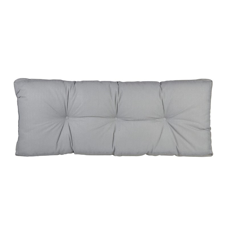 Klear Vu Klear Vu The Gripper Omega NonSlip Tufted Bench Cushion for Indoor Furniture Entryway Storage Bay Window Corner Nook or Piano Seat 43 Inches Gray