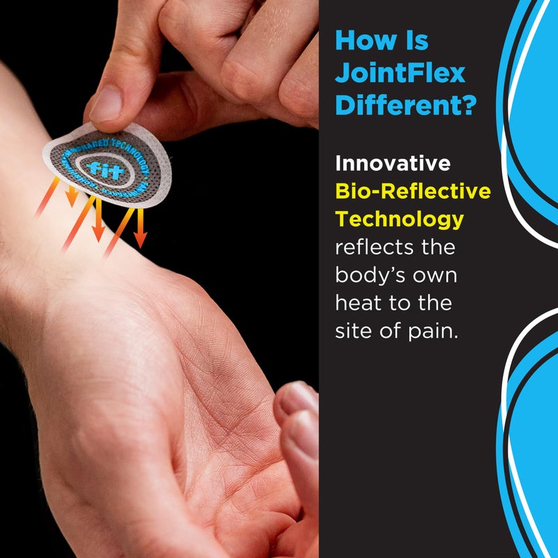 JointFlex FIT Therapy Far Infrared Universal Patch, Supports Continuous Active Mobility for Muscles & Joints, up to 5 Days/Patch, Water Resistant, Non-Heating, Drug-Free, 9-ct, 3 Rectangular/6 Round - Image 2