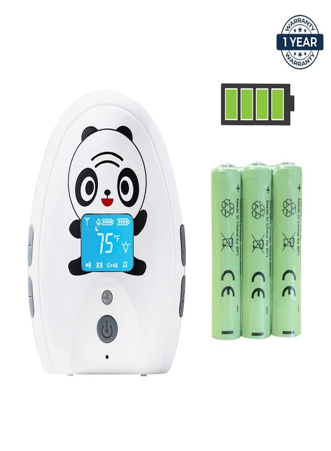 TimeFlys Audio Baby Monitor TimeFlys Twin Mustang Panda,Talk Back Intercom,Two Parent Units, Long Range up to 1000 ft,Temperature Monitoring and Warning,Lullabies,Rechargeable,Vibration,LCD Display,Night Light - Image 2