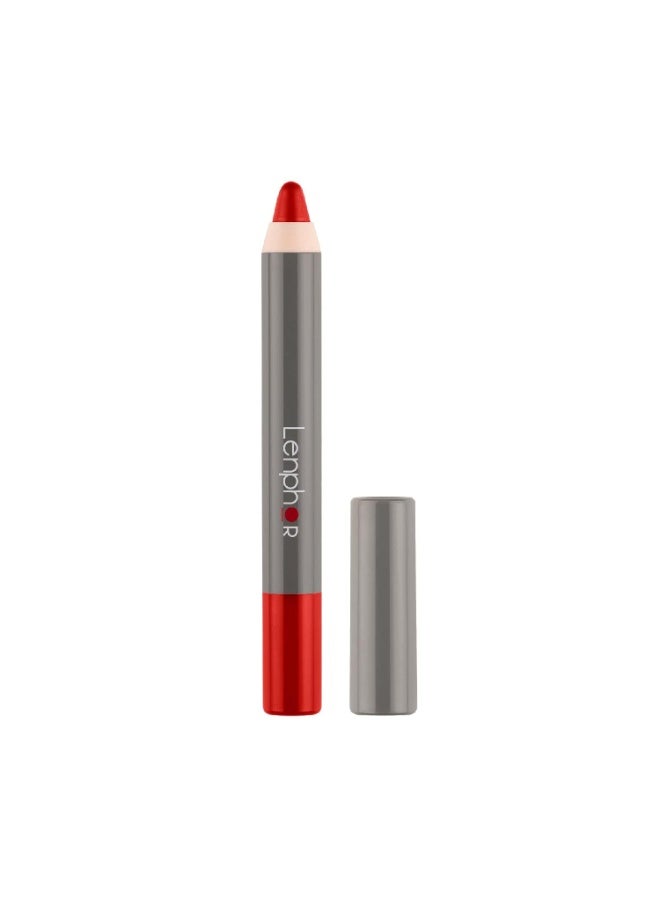 Lenphor Matt Show-Off 2 in 1 Crayon Lip Pencil Lipstick, Lip Liner Waterproof & Smudgeproof, Long Lasting, Matte Finish, Pointed Tip, Playfull Pink, 2.8gm - Image 1