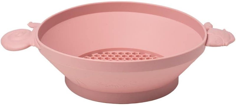 Scrunch Panner with Handles - Collapsible Silicone Sand Sieve for Kids, Dusty Rose