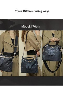 BLLE ROWN Women Durable Nylon Handbag Waterproof Black Camo Casual Lightweight Travel Shopping Shoulder Bag Crossbody Bag  - Image 5