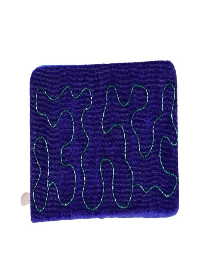FLIHAUT Women's Beaded Clutch Purse (Blue) - Image 3