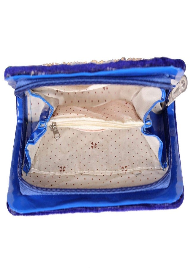 FLIHAUT Women's Beaded Clutch Purse (Blue) - Image 4