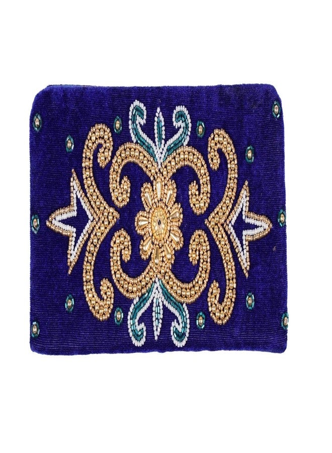 FLIHAUT Women's Beaded Clutch Purse (Blue) - Image 2