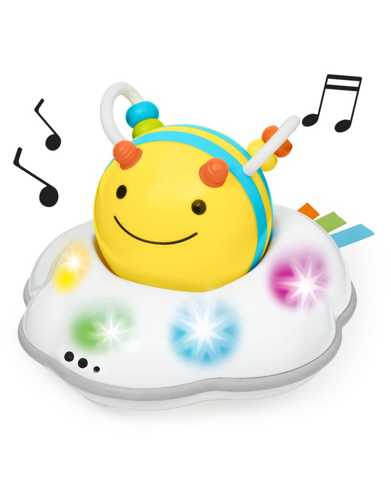 Skip Hop Baby Follow-Me Bee Tummy Time Crawl Toy 3-Stage Infant Sensory Development with Lights Sounds and Music Explore & More Age 5m+ - Image 1