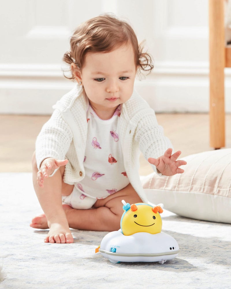 Skip Hop Baby Follow-Me Bee Tummy Time Crawl Toy 3-Stage Infant Sensory Development with Lights Sounds and Music Explore & More Age 5m+ - Image 2
