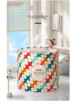 XiuWoo Large Capacity Waterproof Portable Non-Inflatable Folding Soaking Spa Bathtub Barrel, Household Large Shower Bathing Tubs, Separate Family Bathroom SPA Tub for Adults and Kid  - Image 3