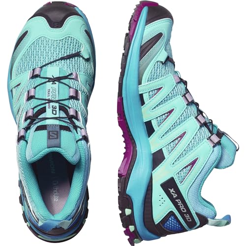 Salomon Women’s XA PRO 3D Trail Running Shoes - Blue Curacao/Bluebird/Dark Purple. - 7 - Image 4