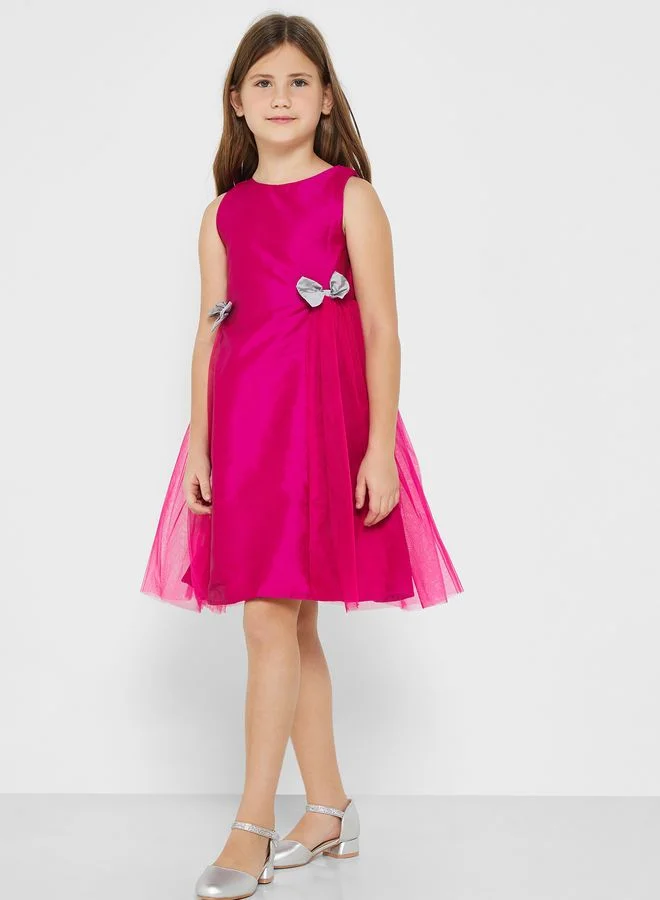 Pinata Partywear Dress With Bow Detailing On Waist