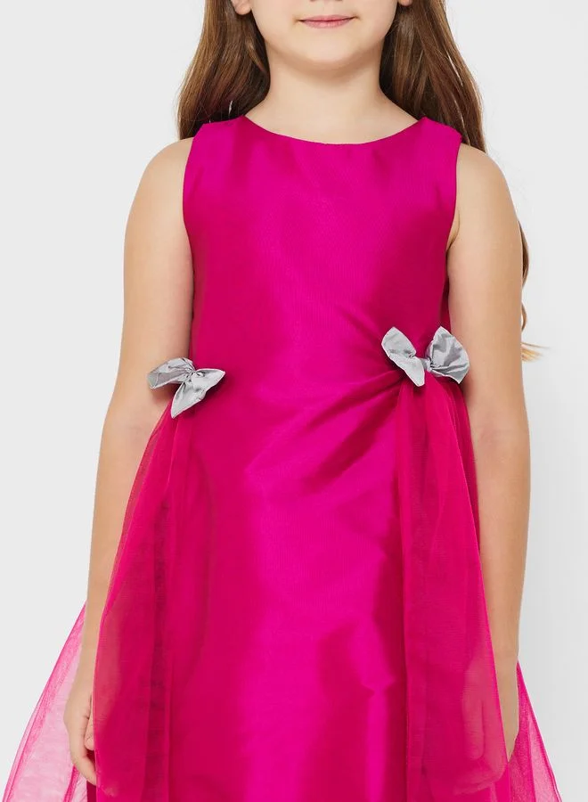 Pinata Partywear Dress With Bow Detailing On Waist