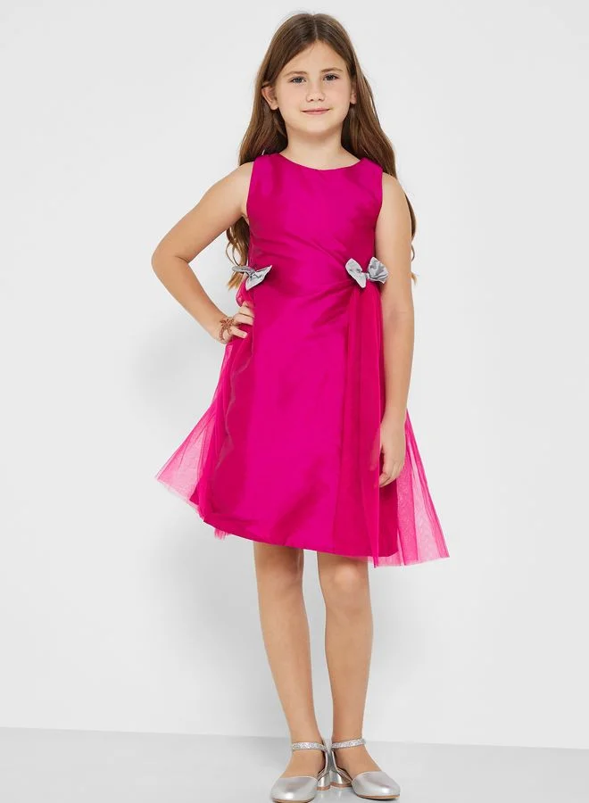 Pinata Partywear Dress With Bow Detailing On Waist