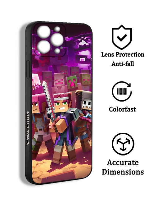 Phone Case Cover For Apple iPhone 15 Pro Max Game Minecraft Pixel Art Characters MMD12