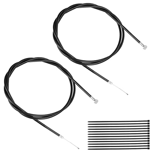 FVRITO 2-Pack 60'' Universal Throttle Cable with 1/4'' Barrel End Repalcement for Minibike Go Kart Go-Cart Mini Bike ATV Cycle Parts - Image 1