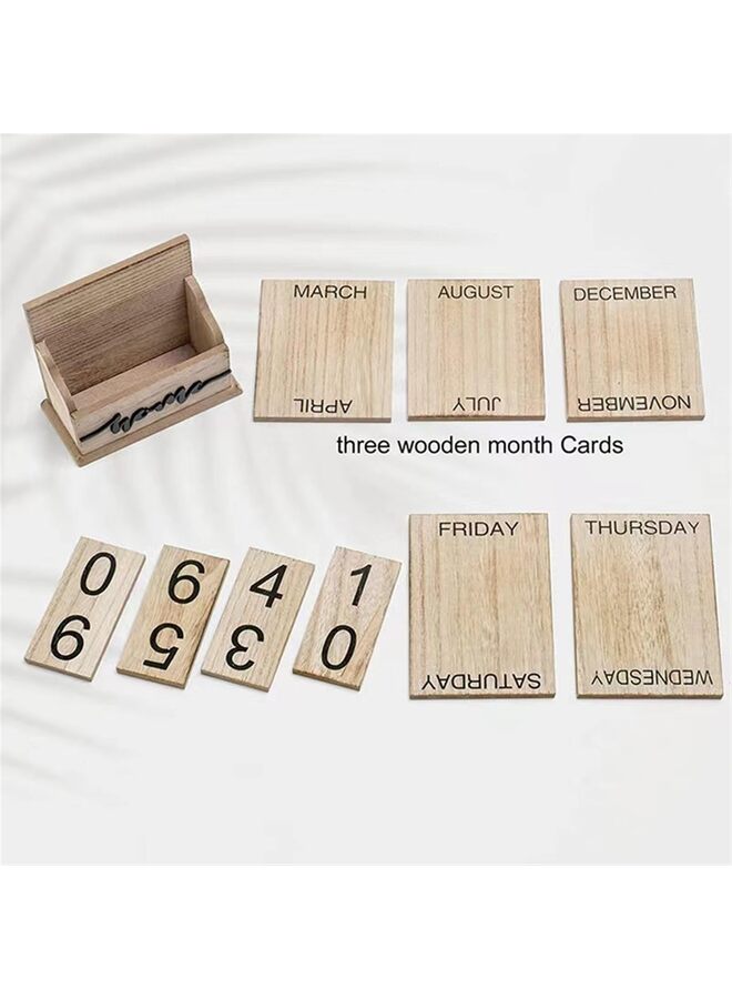 Perpetual Calendar Blocks Calendar For Home Office Desk Date Week Month Accessories - Image 1
