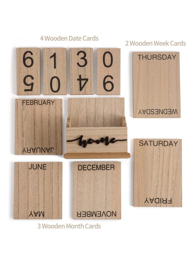 Perpetual Calendar Blocks Calendar For Home Office Desk Date Week Month Accessories - Image 5