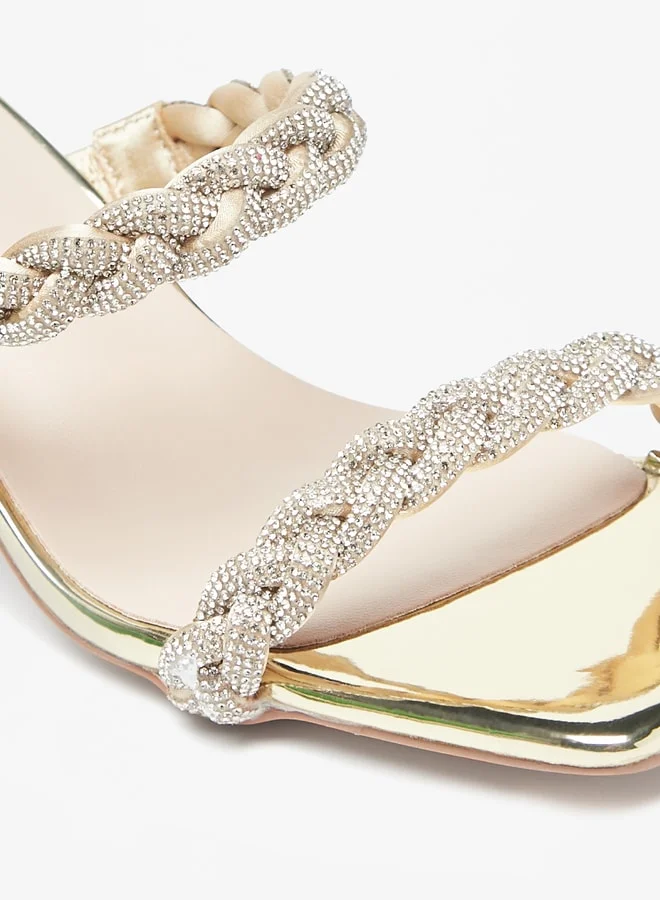 فلورا بيلا من شو إكسبرس Women's Embellished Slip-On Slide Sandals With Stilleto Heels