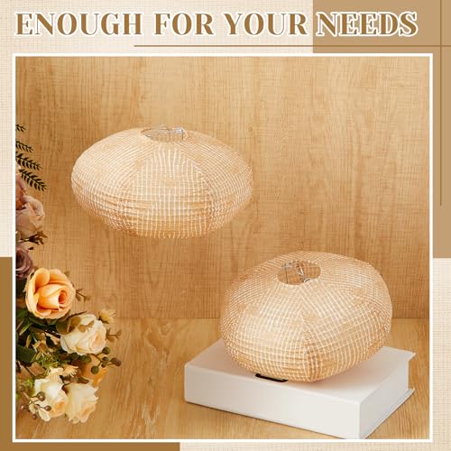 Hortsun 6 Pcs Print Burlap Oval Paper Lanterns 8 Inch Boho Chinese Paper Lanterns Decorative Farmhouse Classroom Decor Home Sweet Classroom Birthday Party Ceremonial Event (8 Inch) - Image 4