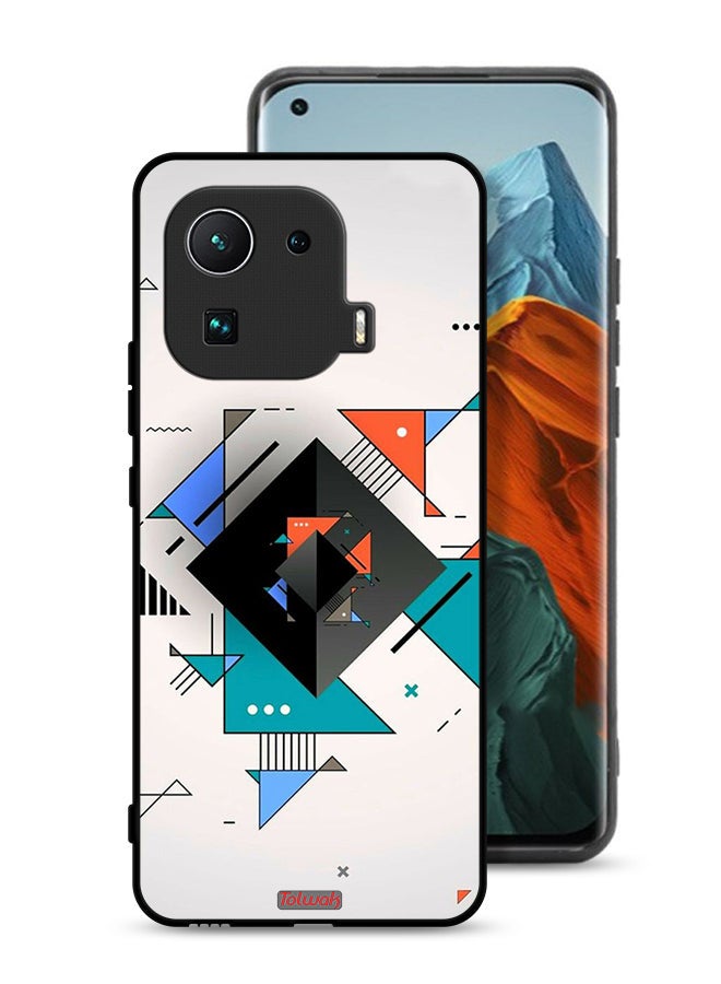Tolwak Xiaomi Mi 11 Pro Protective Case Cover Square And Triangle Shapes Abstract Pattern - Image 1