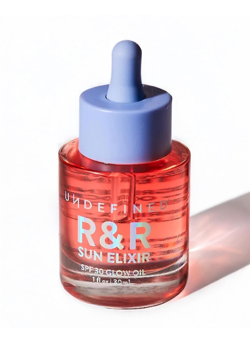 Undefined Undefined Beauty R&R Sun Elixir SPF 30 – Glow Oil for Face, Hair, Scalp & Body with Vitamin C, Amla, Tsubaki Seed & Milk Thistle 