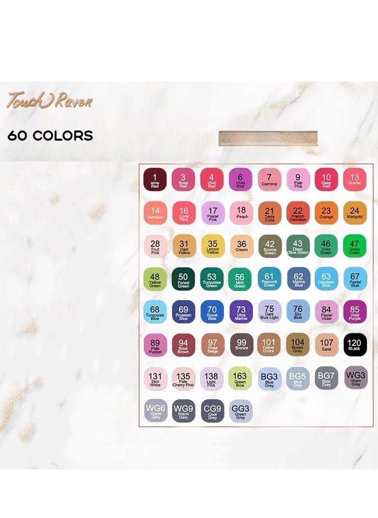 Touch Vibrant 60-Piece Graphic Marker Pen Set  - Image 4