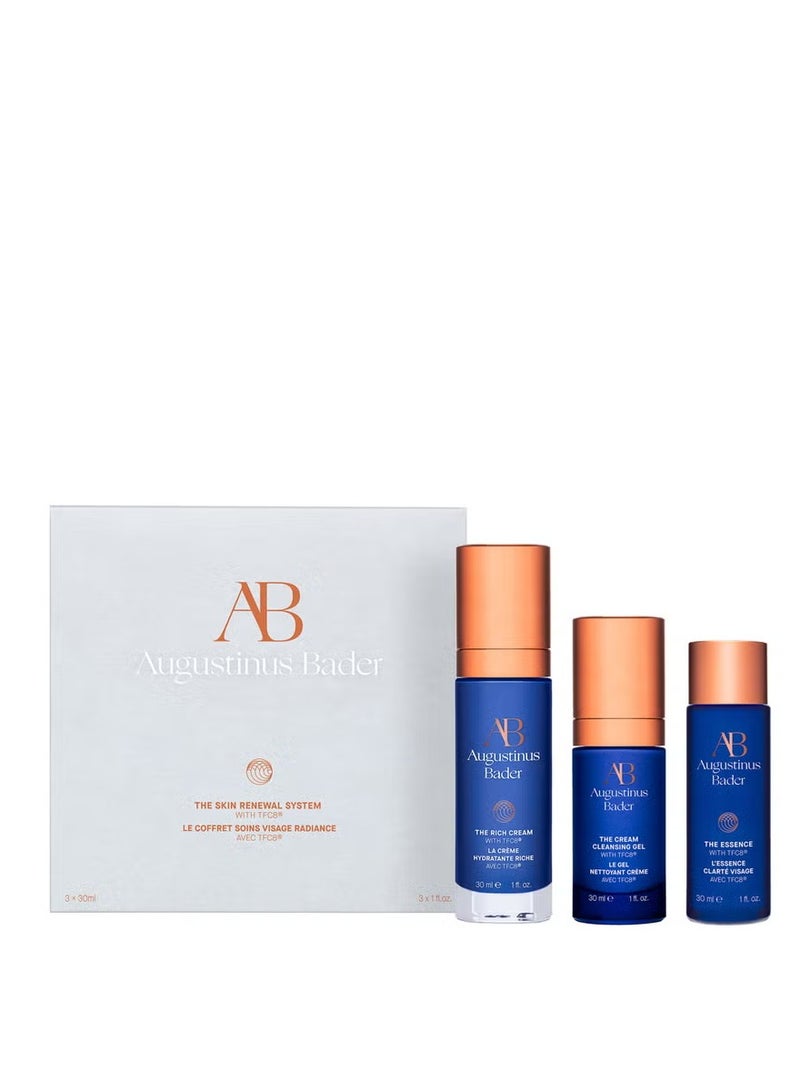 أوجستينوس بادر أوغستينوس بادر نظام تجديد البشرة جل التنظيف الكريمي 30 مل، الجوهر 30 مل، الكريم الغني 30 مل - Image 1