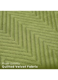 Yellow Weaves Velvet 5 Seater Quilted Sofa Cover And Chair Cover, Seat & Back Cover, Color - Pea Green - pzsku/Z0FA82599E1FDAE7333C1Z/45/_/1736426796/db87023d-24ac-4ce6-9df0-810a55d30881