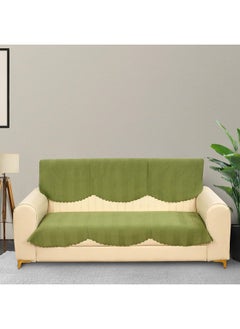 Yellow Weaves Velvet 5 Seater Quilted Sofa Cover And Chair Cover, Seat & Back Cover, Color - Pea Green - pzsku/Z0FA82599E1FDAE7333C1Z/45/_/1736426825/100f4534-8bc9-4c5d-ad2e-10490704d899