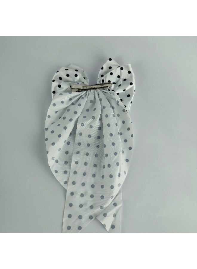 Large satin bow hair clip - high quality material - Image 3