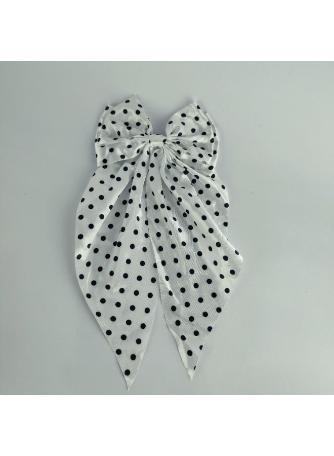 Large satin bow hair clip - high quality material - Image 1