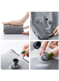 Beauenty Portable Inflatable Travel Foot Rest Pillow,Adjustable Three Layers Height Pillow for Airplanes,Cars,Trains,Kids To Sleep on Long Flights,Suitable for Office,Home and Any Travel(Grey)  - Image 5