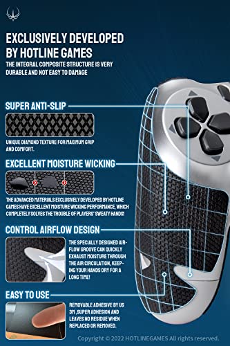 HOTLINE GAMES HOTLINEGAMES 2.0 Plus Controller Grip Compatible with PS4 DualShock 4 Controllers Grips Tape, Textured Soft Skin Kit, Pre-Cut, Easy to Apply, Sweat-Absorbent (for Handle Grips+Buttons+Triggers) - Image 3