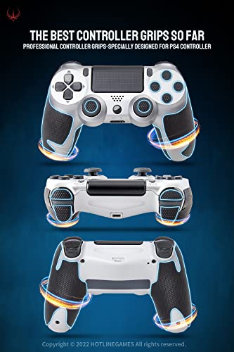 HOTLINE GAMES HOTLINEGAMES 2.0 Plus Controller Grip Compatible with PS4 DualShock 4 Controllers Grips Tape, Textured Soft Skin Kit, Pre-Cut, Easy to Apply, Sweat-Absorbent (for Handle Grips+Buttons+Triggers) - Image 2