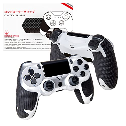 HOTLINE GAMES HOTLINEGAMES 2.0 Plus Controller Grip Compatible with PS4 DualShock 4 Controllers Grips Tape, Textured Soft Skin Kit, Pre-Cut, Easy to Apply, Sweat-Absorbent (for Handle Grips+Buttons+Triggers) - Image 1