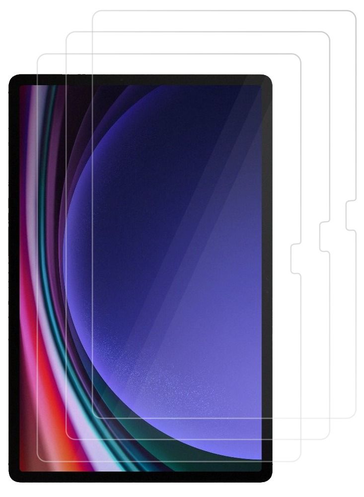 CATANES 3 Pack For Samsung Galaxy Tab S9 Plus Screen Protcetor Scratch and Shatter Resistant Anti Bubble Glass - Image 1