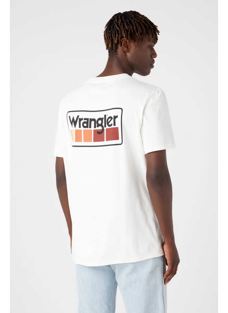 Wrangler Men's Ecru Crew Neck T-Shirt