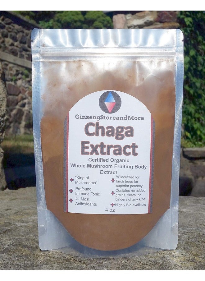 GinsengStoreAndMore 4Oz Organic Chaga Mushroom Extracted From Wildcrafted Siberian Chaga Sclerotium From Nammex | >8% Beta-Glucans | Inonotus Obliquus | Β-Glucan For Energy, Antioxidants, Immune System  - Image 3
