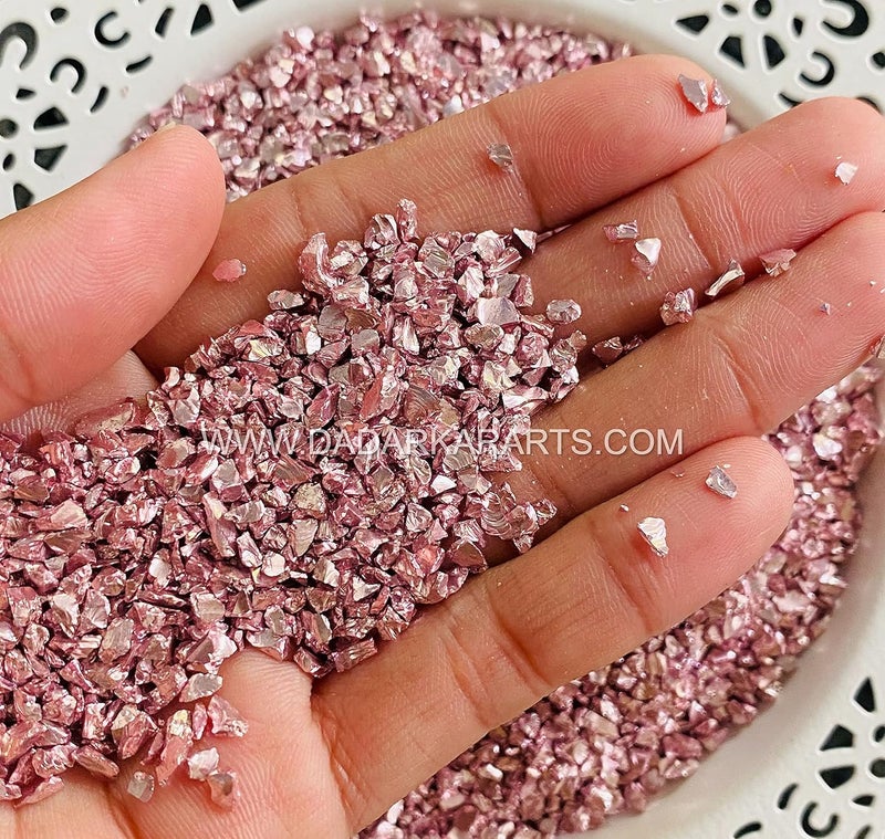 Get Inspired Jazzy Pink Glass Glitter Flakes 80gms - Image 1