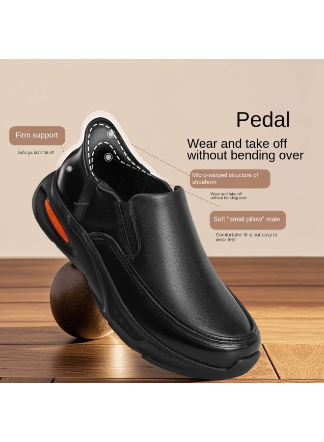 Foot Fitness Soft Cowhide】sports Shoes For Spring And Autumn, Business Fashion Men's Shoes, Dad's Casual Shoes, Walking Shoes, And Shoes For Middle-aged And Elderly - Image 5