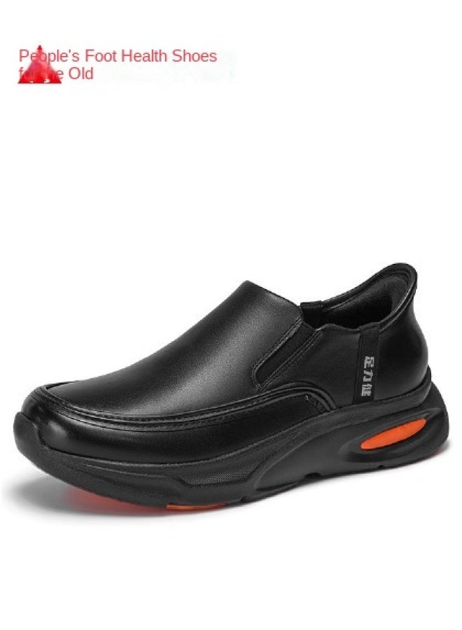 Foot Fitness Soft Cowhide】sports Shoes For Spring And Autumn, Business Fashion Men's Shoes, Dad's Casual Shoes, Walking Shoes, And Shoes For Middle-aged And Elderly - Image 1