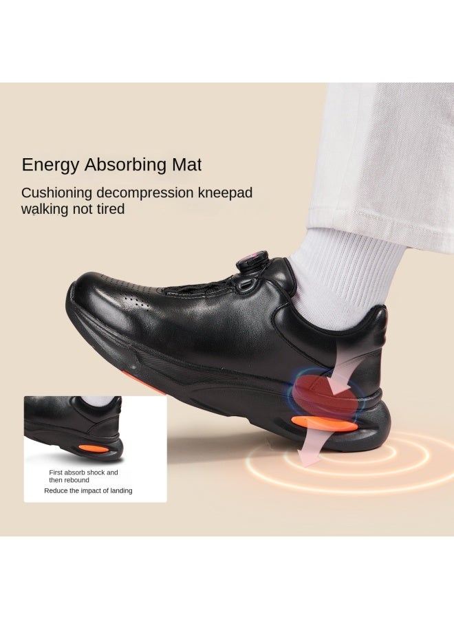 Foot Fitness Soft Cowhide】sports Shoes For Spring And Autumn, Business Fashion Men's Shoes, Dad's Casual Shoes, Walking Shoes, And Shoes For Middle-aged And Elderly - Image 4