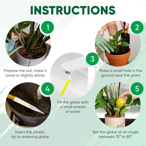 Mission Gallery Plant Watering Globes Set of 6 – Large Glass Bulbs (up to 7 Days of Watering) for Indoor & Outdoor Plants – Multicolor - Self-Watering - Image 3