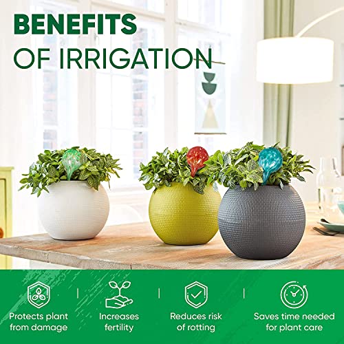 Mission Gallery Plant Watering Globes Set of 6 – Large Glass Bulbs (up to 7 Days of Watering) for Indoor & Outdoor Plants – Multicolor - Self-Watering - Image 4