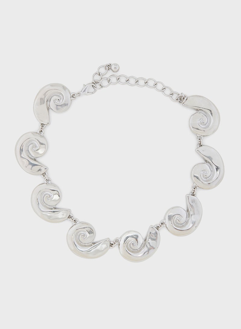 Ginger Floral Pearl Choker Necklace  - Image 1