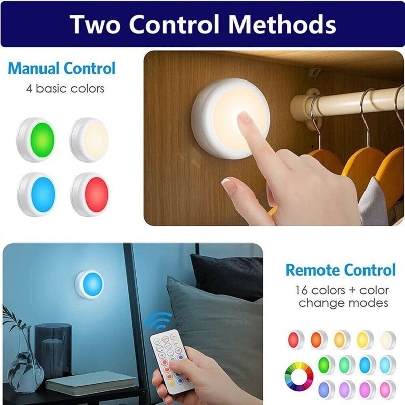 3pcs RGB Adjustable Lighting Remote Control Wall Light with Dimmer and Timer for Car Interior Ambient Mood Decor - Image 3