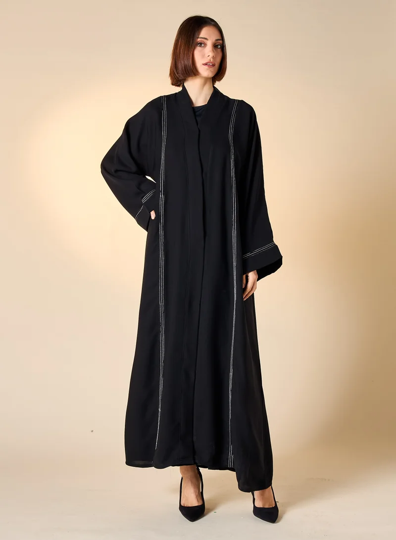 Hadiyath Al Madinah HM - Embroidered Abaya with Hijab