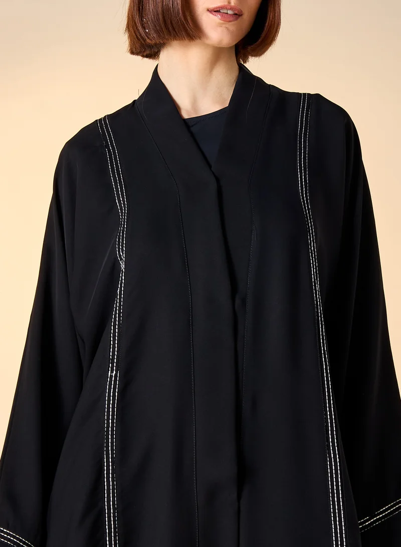 Hadiyath Al Madinah HM - Embroidered Abaya with Hijab