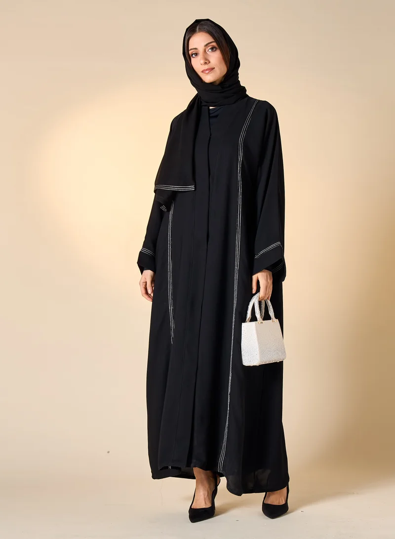 Hadiyath Al Madinah HM - Embroidered Abaya with Hijab