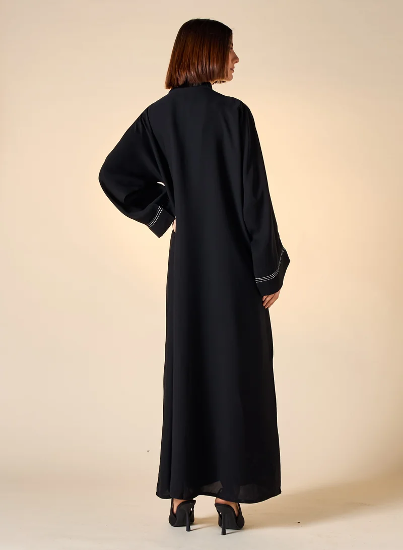 Hadiyath Al Madinah HM - Embroidered Abaya with Hijab